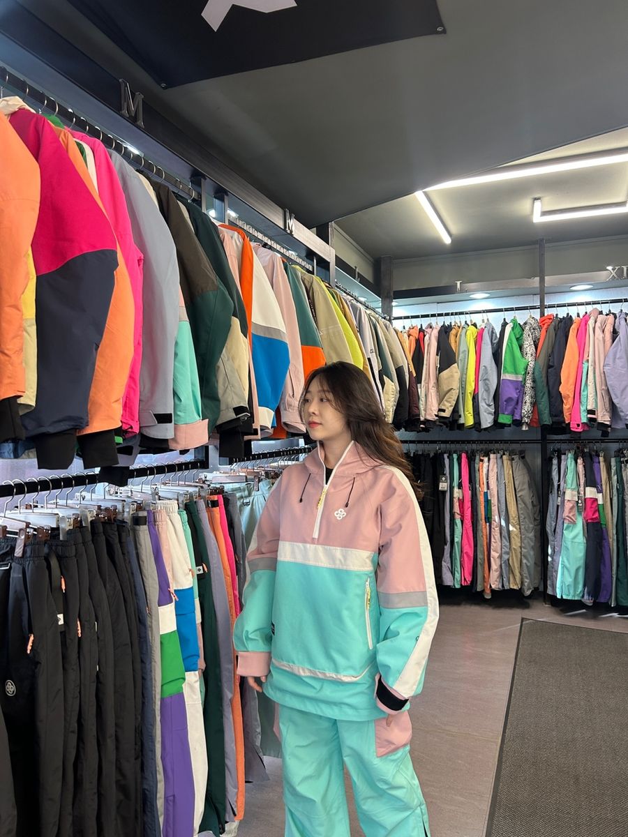 민트·핑크 아노락 세트